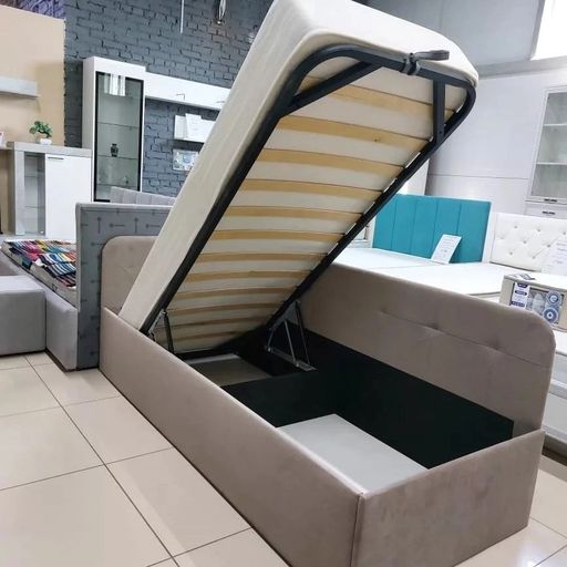 Кровать с подъемным механизмом «Лита», какао